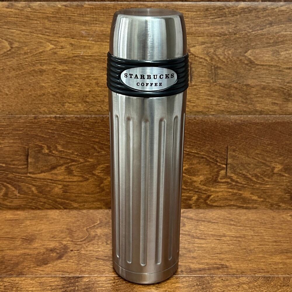 STARBUCKS Vintage 2004 Stainless Steel Coffee Thermos Travel Mug
